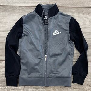 Nike Black and Gray Zip-Up Jacket